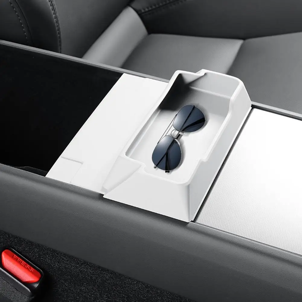سيارة التحكم المركزي علبة نظارات ل تسلا Model3/Y إطلاق 2025 + العرعر سيليكون مسند الذراع صندوق تخزين المنظم اكسسوارات G9S1 #3