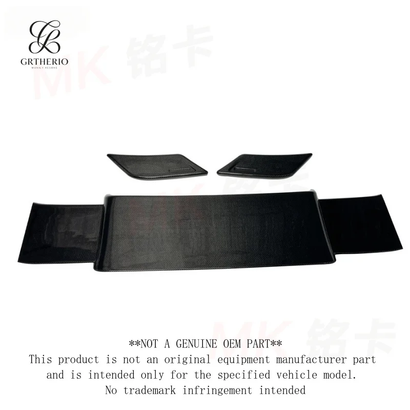 Suitable for Mercedes-Benz G-Class W463 W464, featuring a carbon fiber rear , roof wing, and spoiler in the style