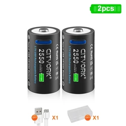 New 3.7V 16340 16350 Rechargeable Battery USB Rechargeable RCR123 CR123 CR123A Btteries For LED Flashlight With USB Cable