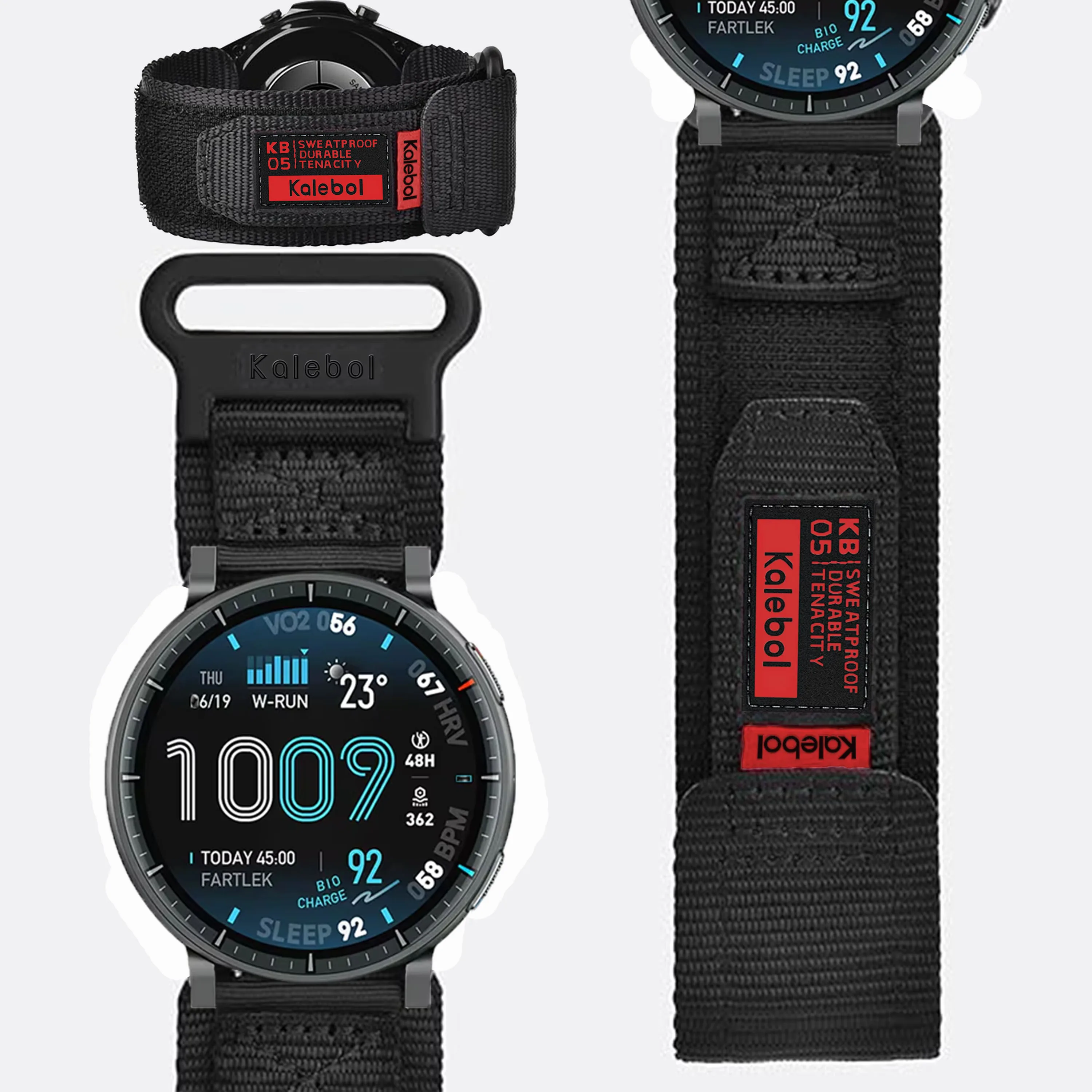 Bracelet à boucle en Nylon de 22mm, pour Huami Amazfit Active Max 48mm, bracelet de Sport Amazfit Bip 6 5 5 Unity GTR 4 3 2 2e/T-Rex 3 Pro 48mm