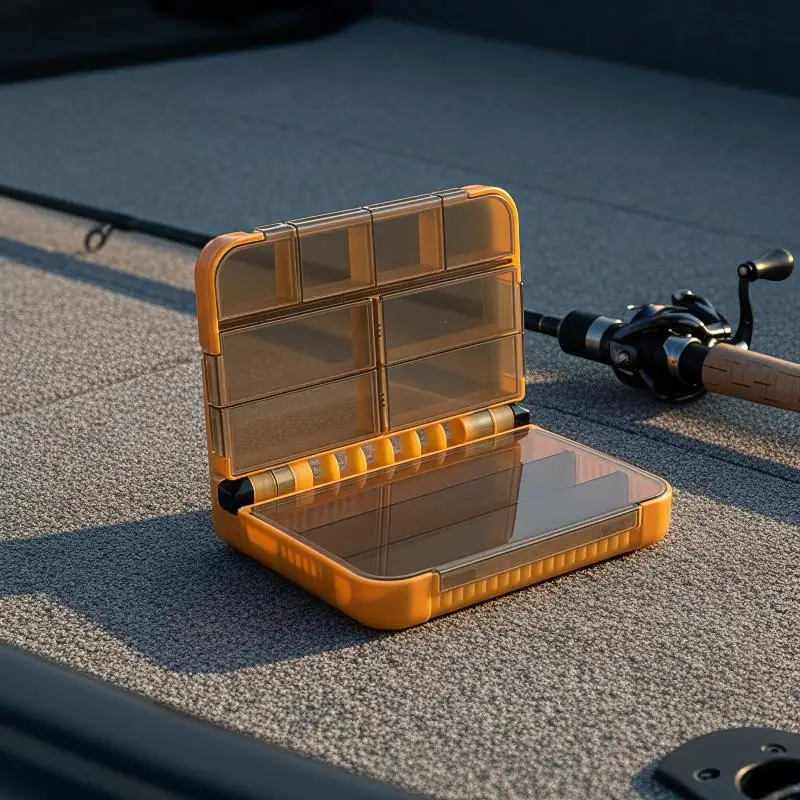 1Pcs Fishing Tackle Box Damping Shaft Design Independent DIY Partition Storage Organizer Fishing Hooks Lures Fishing Accessories