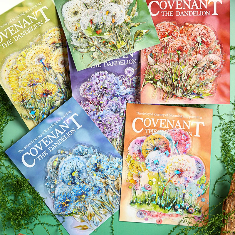 

10 листов/пакет, радужные наклейки с одуванчиками для скрапбукинга, сделай сам, художественный журнал, чехол для телефона, планировщик, украшение для ноутбука, подарок