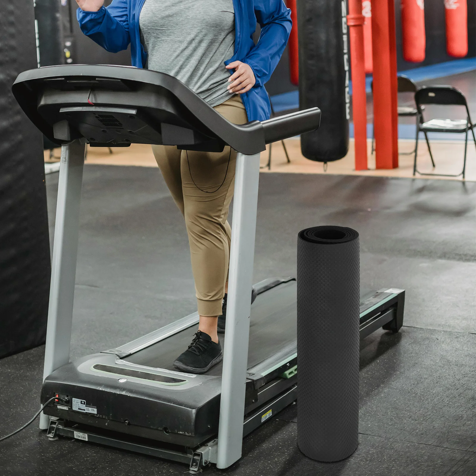 

Shockproof Treadmill Floor Protector Home Gym Heavy Duty Anti Vibration Sound Absorbing Exercise Hardwood Floor Fitness