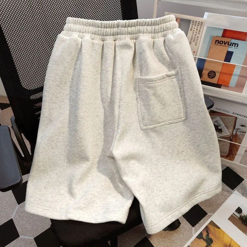 High Street Straight Loose Wide Leg Shorts Summer Cotton Five-point Pants 2026 New All-match White Gray Shorts For Women