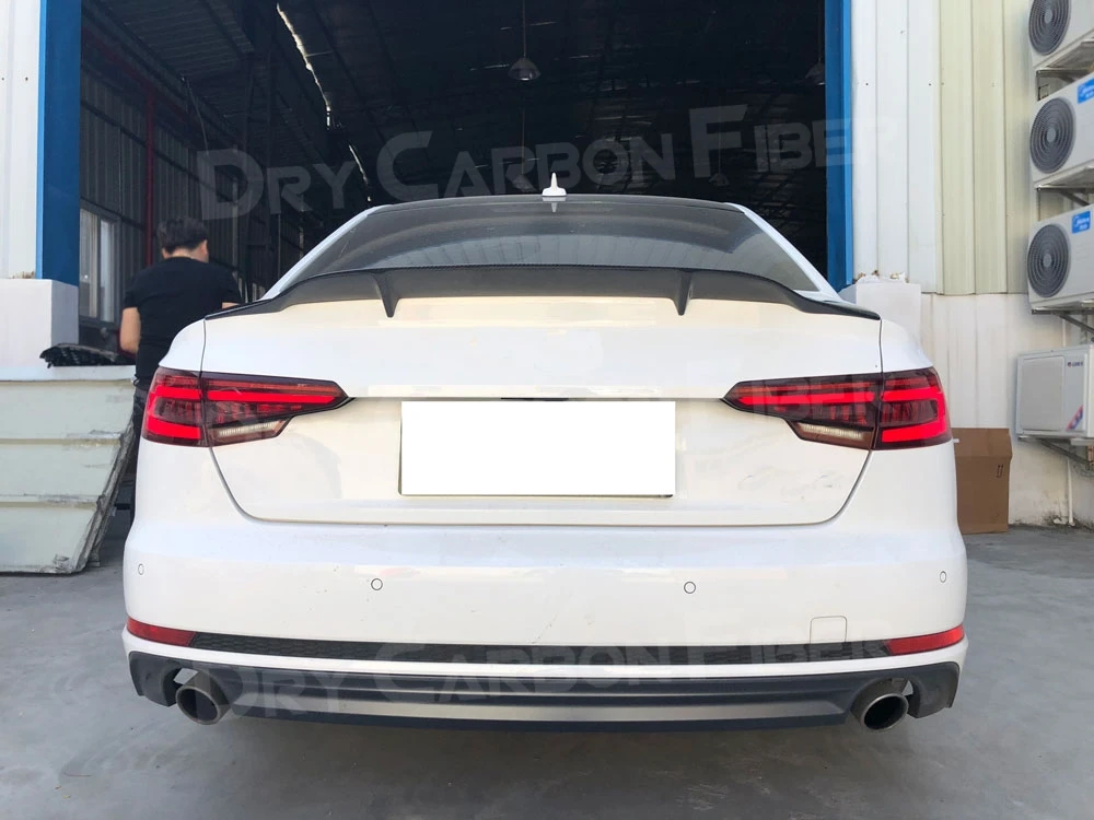 

Carbon Fiber Rear Lip Spoiler Boot Lid Wings For Audi A4 S4 RS4 Sedan 4 Door 2013-2018 Spoiler FRP Black Car Bodykit
