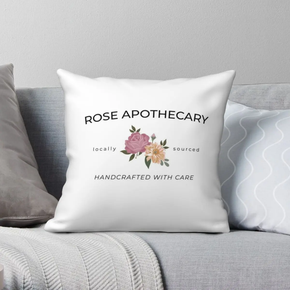 Rose Apothecary Locally Sourced Pillowcase Polyester Linen Velvet Printed Zip Decor Bed Cushion Cover Wholesale 45x45