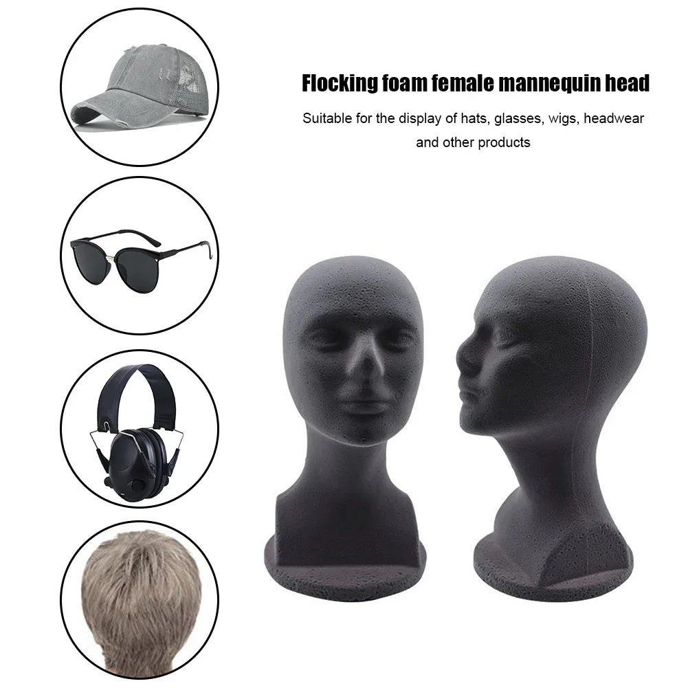 Practical Mannequin Head Model Dummy Head Female Model Hat Wig Glasses Scarf Convenient Props Display Stand for Salon Shop Parts