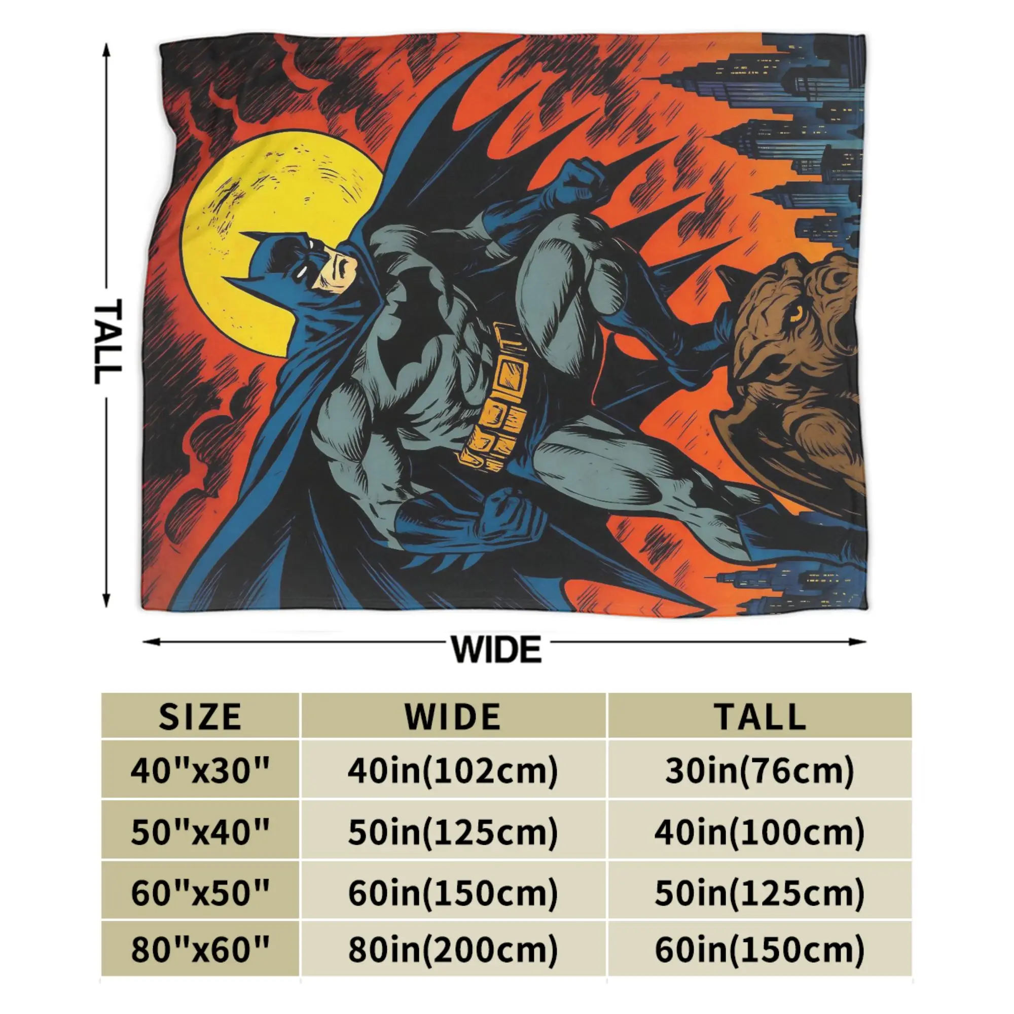 Batmans Cool Manga Cartoon  Knitted Blankets Coral Fleece Plush  Super Soft Throw Blanket for Airplane Travel Bedspread view 4