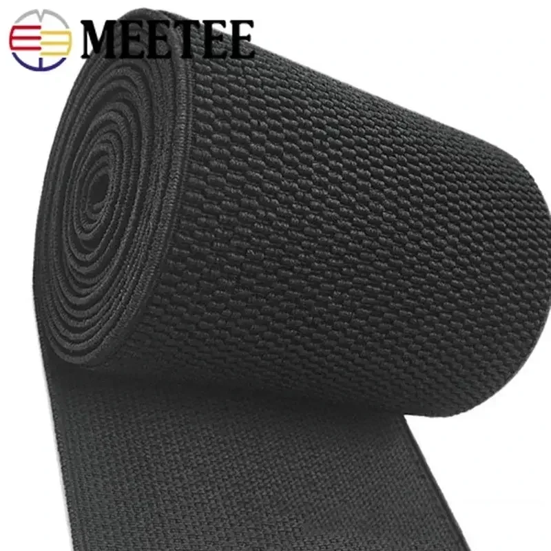 2-5Meters Meetee 2.5-10cm Elastic Bands for Sewing Clothes Waistband Rubber Webbing Tapes DIY Skirt Belt Garment Accessories