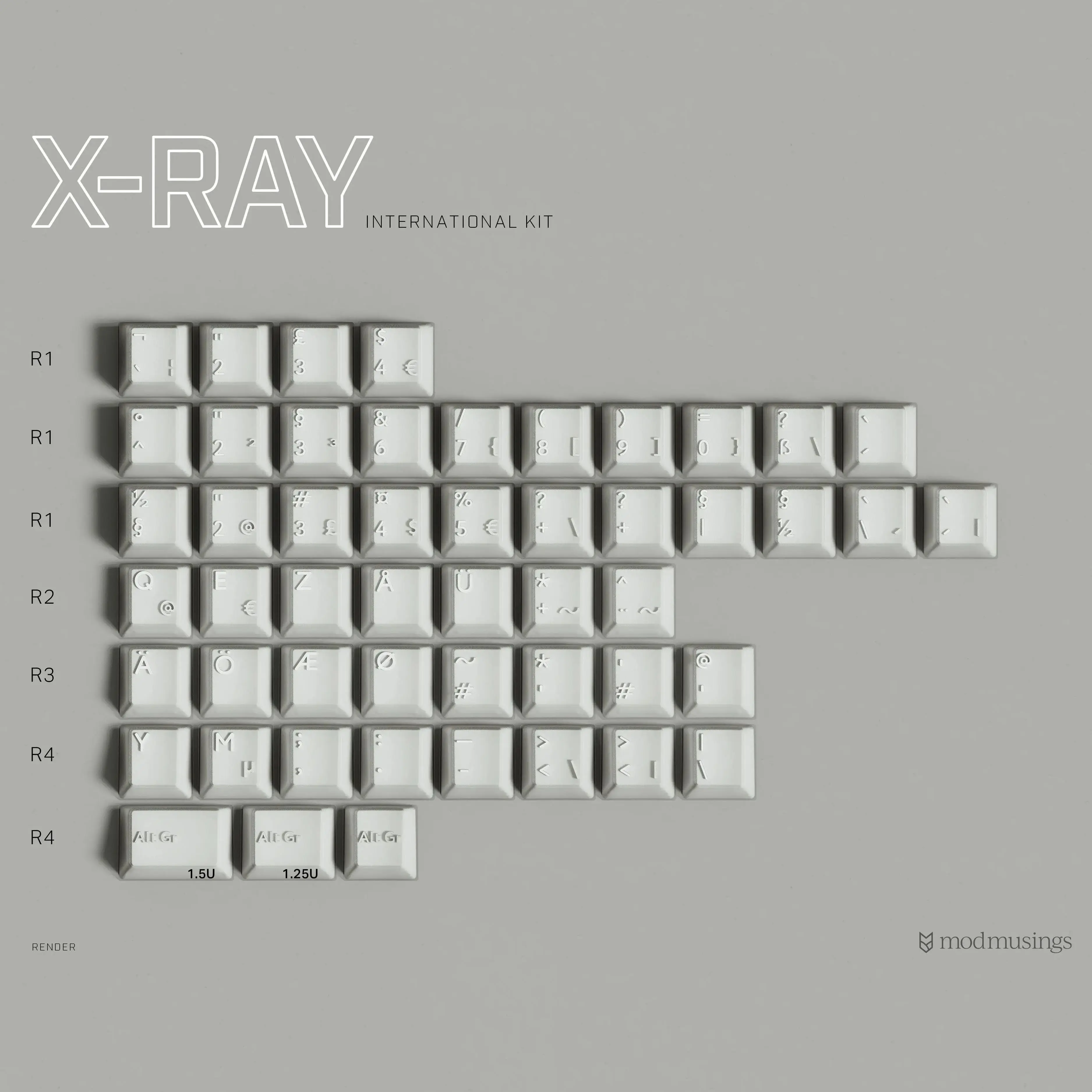 Pbtfans x-ray absダブルショットチェリープロファイルキーキャップ 