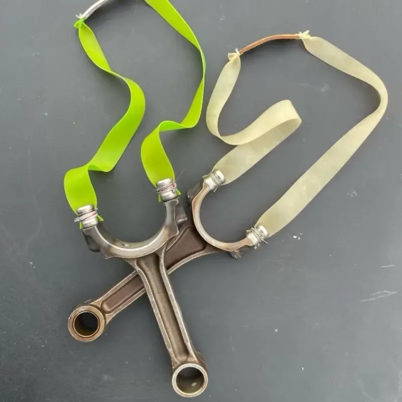 DIY Handmade Alloy Car Connecting Rod Slingshot High Elasticity Outdoor Portable EDC Toy