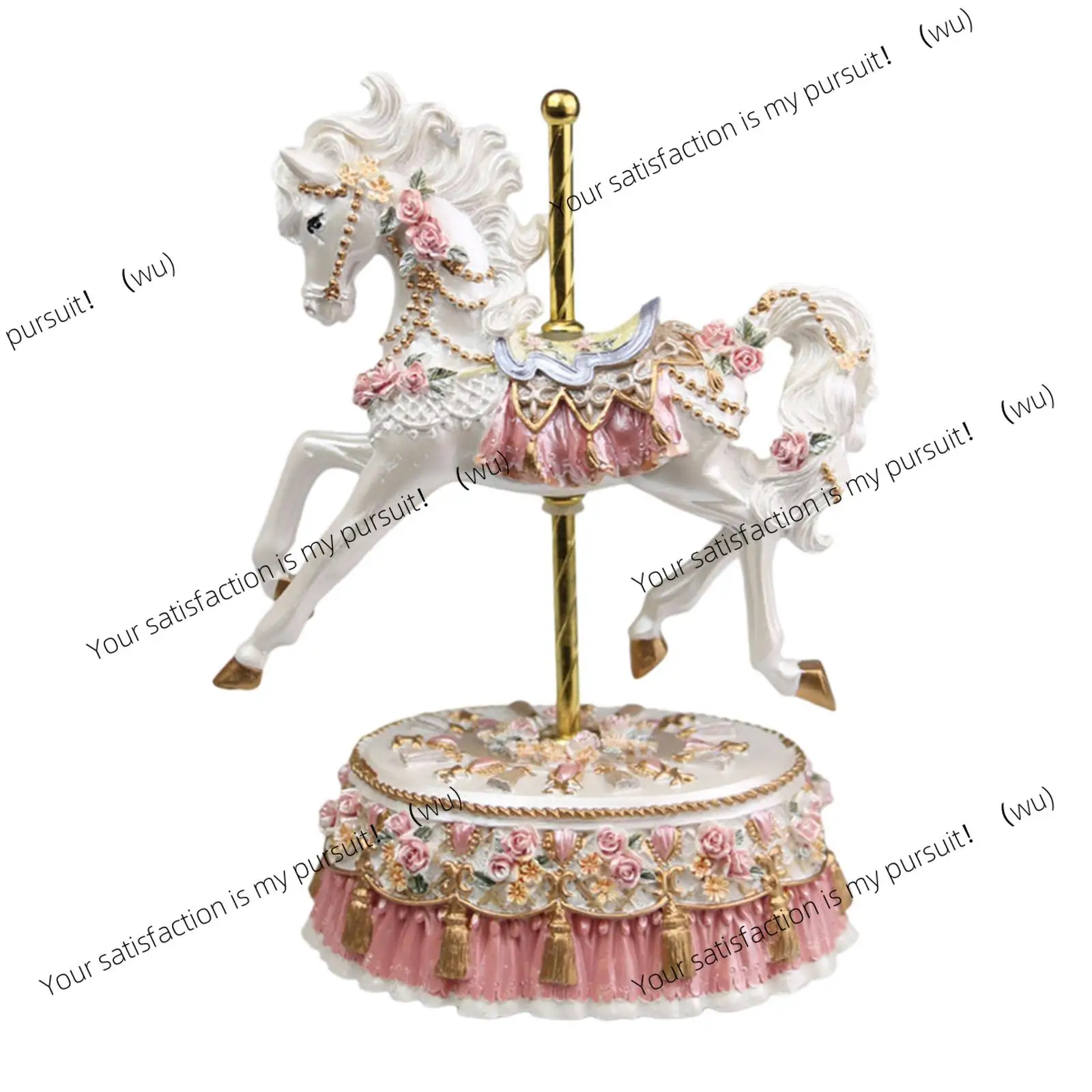 for Farmhouse Parties Desktop Carousel Horse Statue Party Ornament Music Box