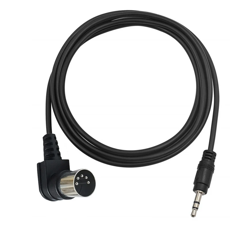 90 Degree MIDI 5P 5 Pin DIN Plug Male To 3.5mm (1/8in) TRS Stereo Male Jack Cable Cord Converter 0.5m/1.5m/3m