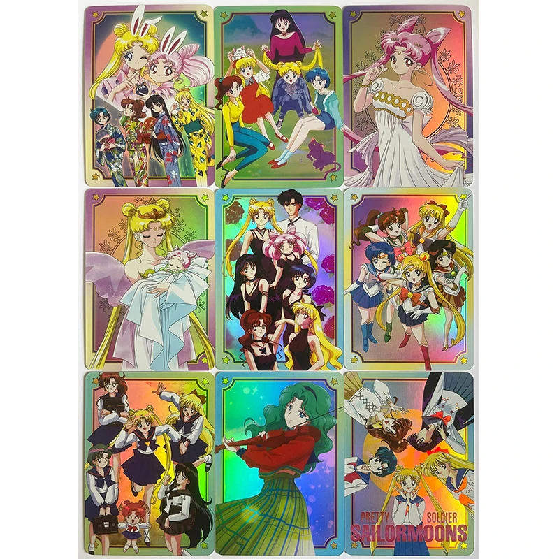 Karta Żony Karta Kolekcjonerska Gra dla Chłopca Zabawka Gra Planszowa Prezent Urodzinowy DIY Anime Księżniczka Serenity Hino Rei Premium Glitter Card 54 szt.