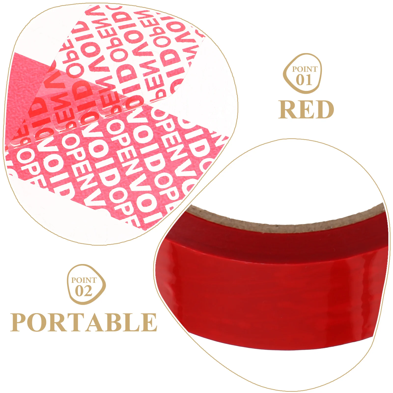 Security Tape Seals Package Sealing Small Tamper Stickers Evidence