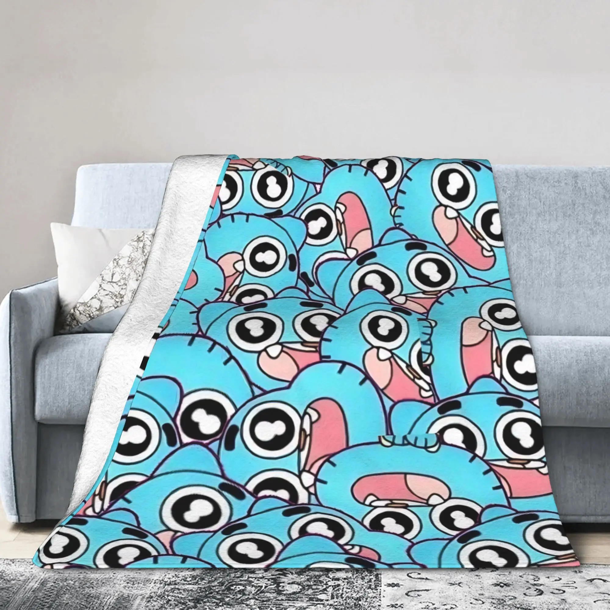 Gumballs Blankets Fleece Summer Air Conditioning Portable Super Warm Throw Blankets for Bedding Car Quilt