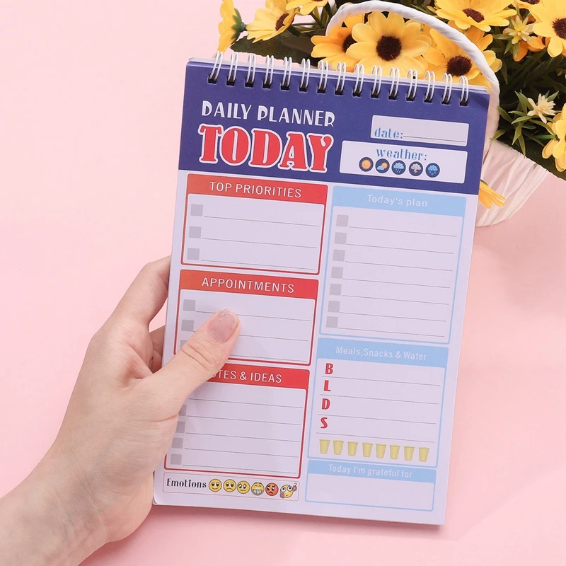 Daily Weekly Planner To Do List Memopads Post Notes Time Schedule Cute Notebook Paper 55 Sheets Morandi Journal Agenda