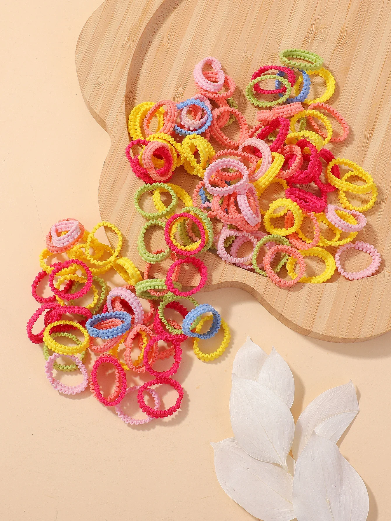 40Pcs baby girl new candy color small elastic headband children ponytail children's headband sweet rubber band hair accessories