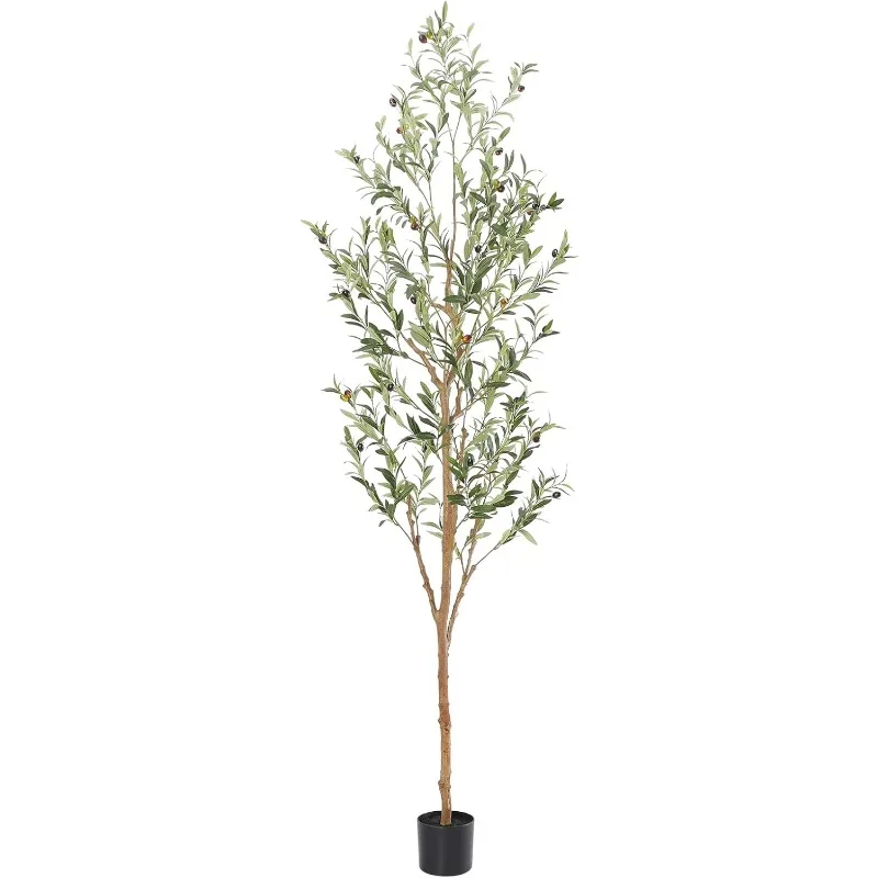 

Faux Olive Tree，Olive Trees Artificial Indoor with Natural Wood Trunk and Realistic Leaves and Fruits. Fake Olive Tree for Home