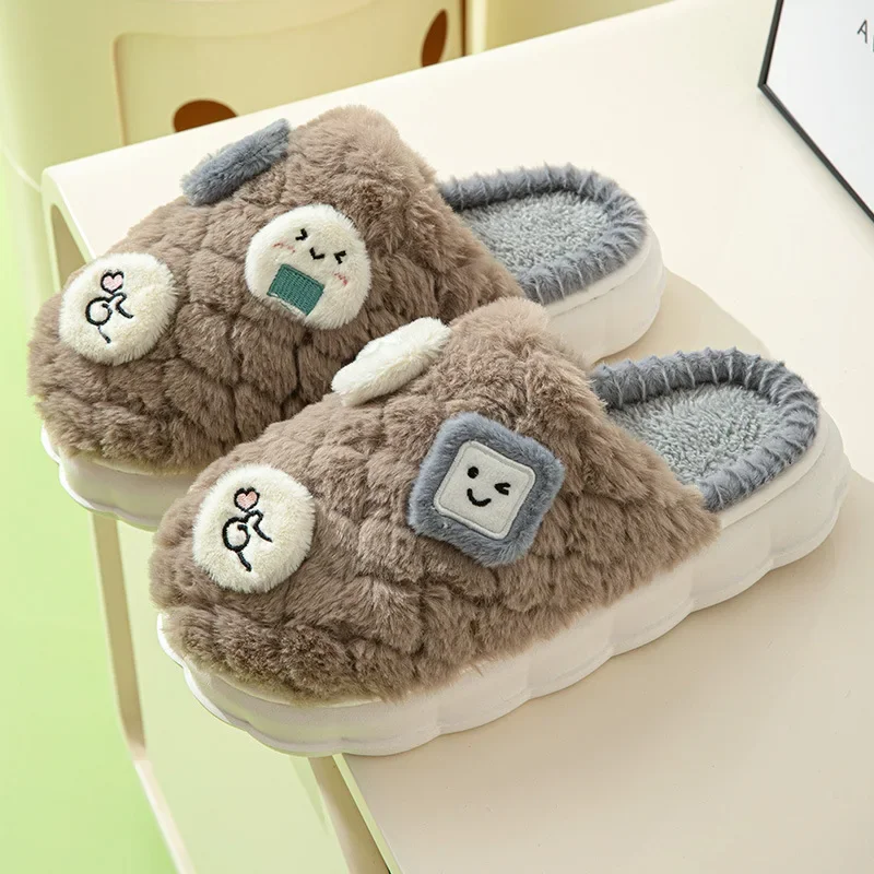Plush Slippers for Women Indoor Light Soft Platform Winter Home Slippers Female Concise Indoor Furry Slip on Comfortable Fashion