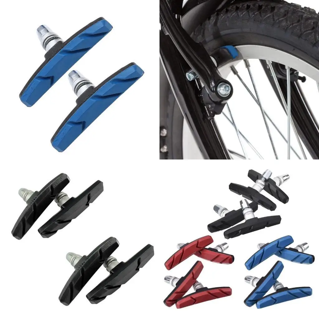 

Y1UC 4Pcs Road Bikes Brake Pad Bicycles V-Brakes Block Shoe Cycling Part