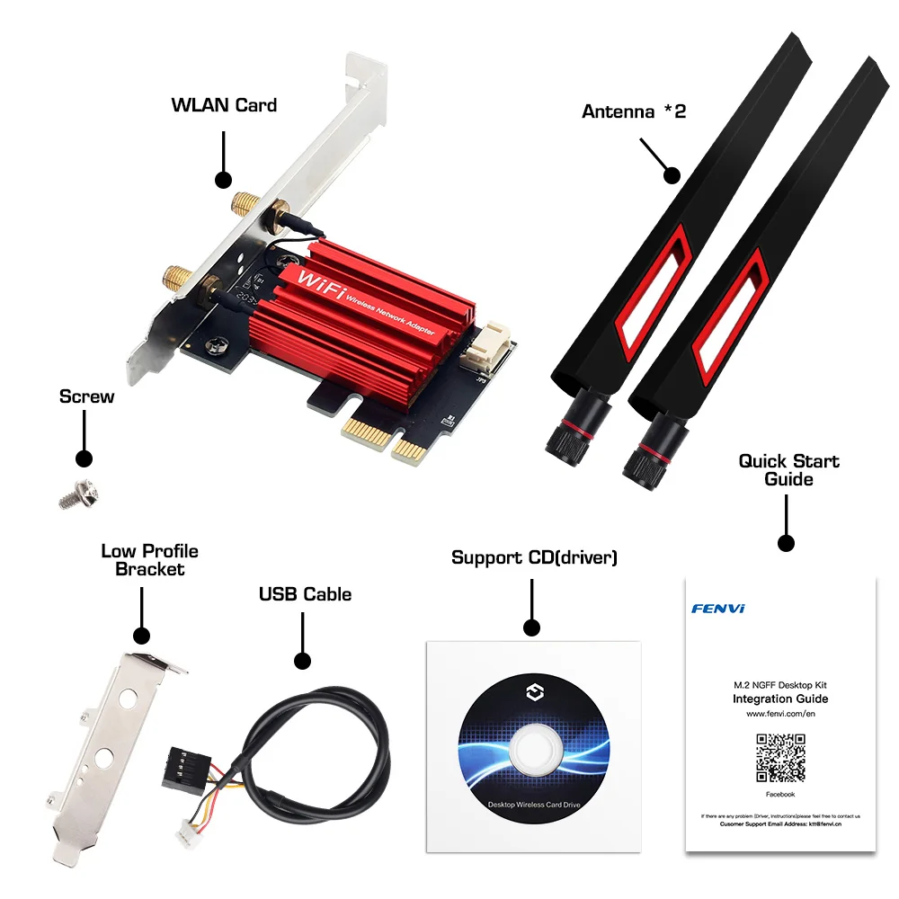 Imagem -04 - Adaptador sem Fio Wifi Bluetooth Wifi 6e Ax210 802.11ax Pcie x1 16 Cartão Wlan 5374mbps 2.4g 5g 6g