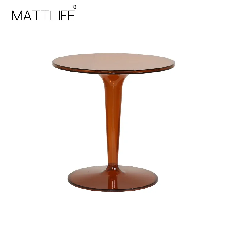 

TLL Acrylic Tea Table Side Table Small Apartment Balcony round Table Coffee Table