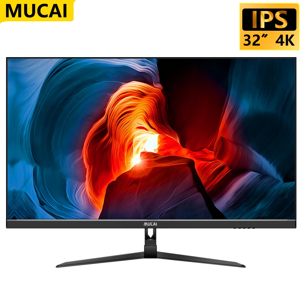 MUCAI-PC Desktop Gaming Computer Screen, Display LED, Compatível com HDMI, DP Audio, 4K, IPS, 32, 27 ", 60Hz, UHD, 3840*2160