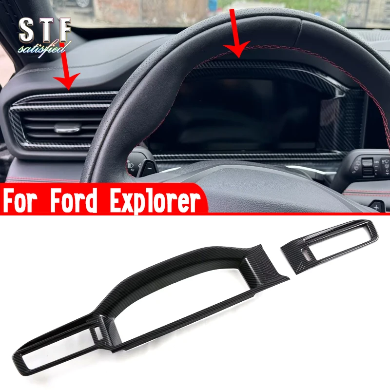 

For Ford Explorer 2024 2025 Car Accessories Interior Both Sides Air-Condition Vent Outlet Cover Trim Molding Decoration Stickers