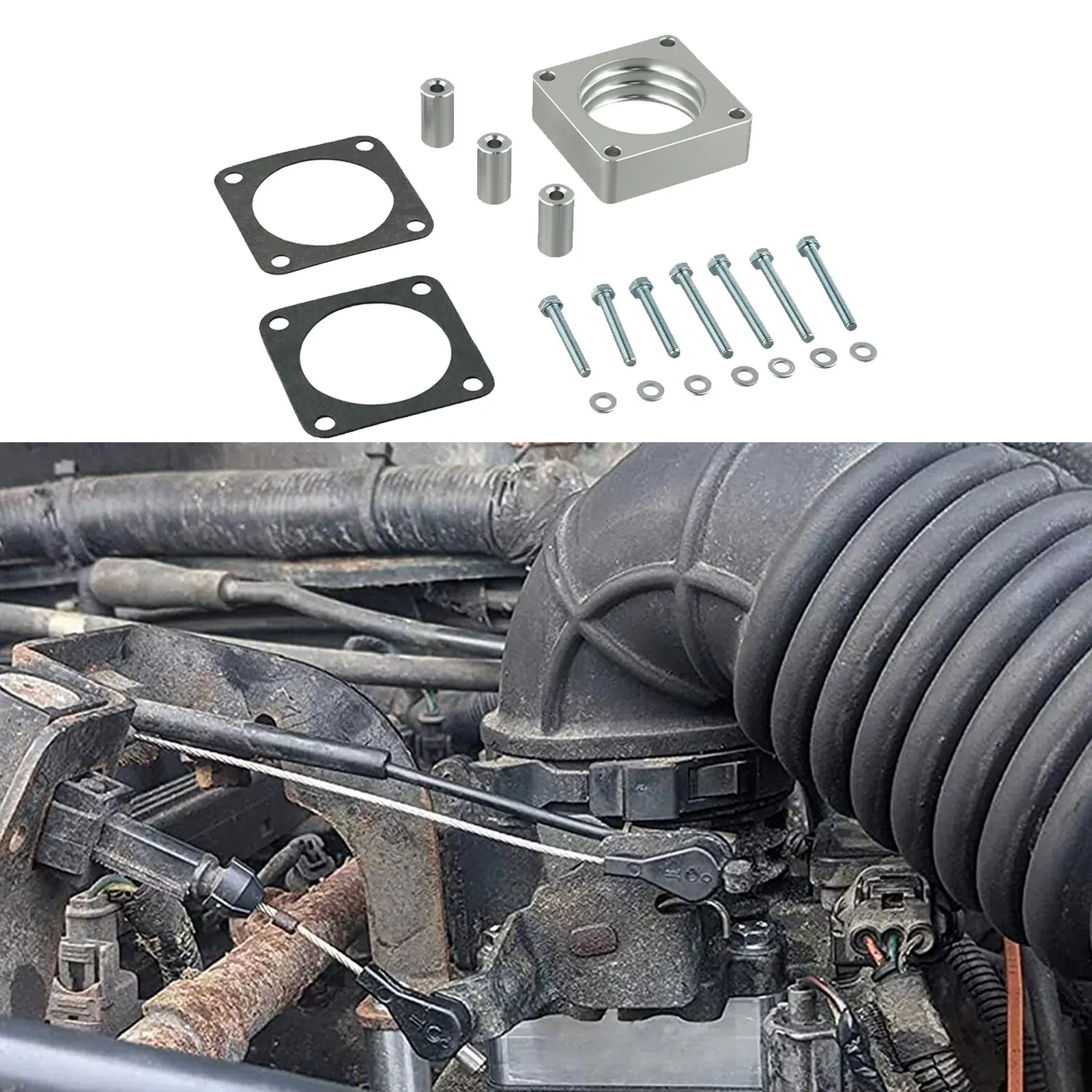 4 Bolt Aluminum Throttle Body Spacer for Jeep TJ for yj for cherokee XJ For WJ 2 5L 4 0L Engine Models Optimizes Performance