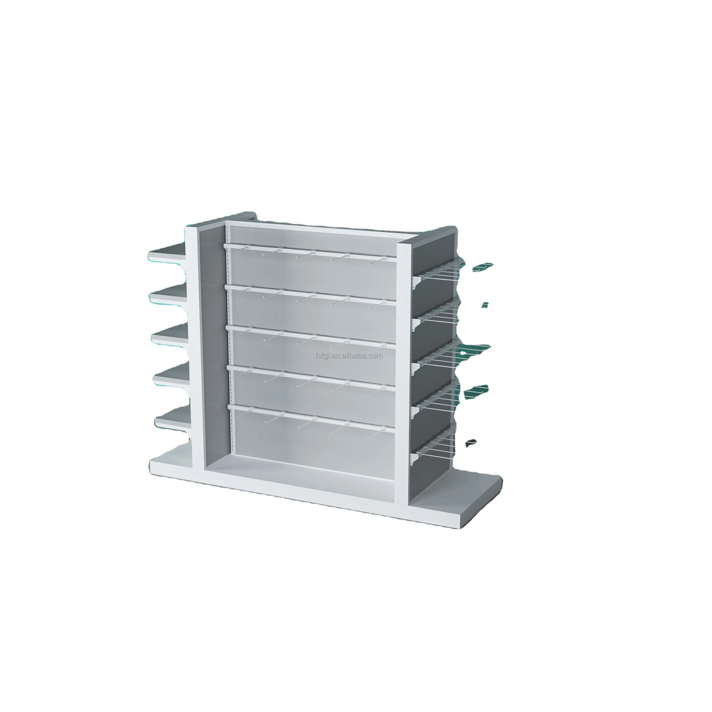 Shelf New Design Single/Double Sided Gondola Shelf Storage Metal Supermarket Shelf