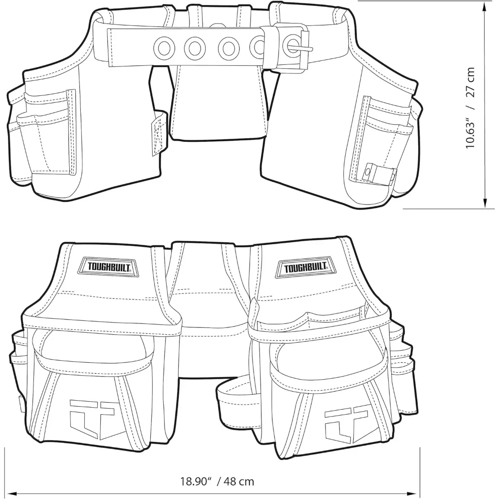 TOUGHBUILT TB-304-4  4-in-1 Tool Kit Storage Bag - Thick and Durable