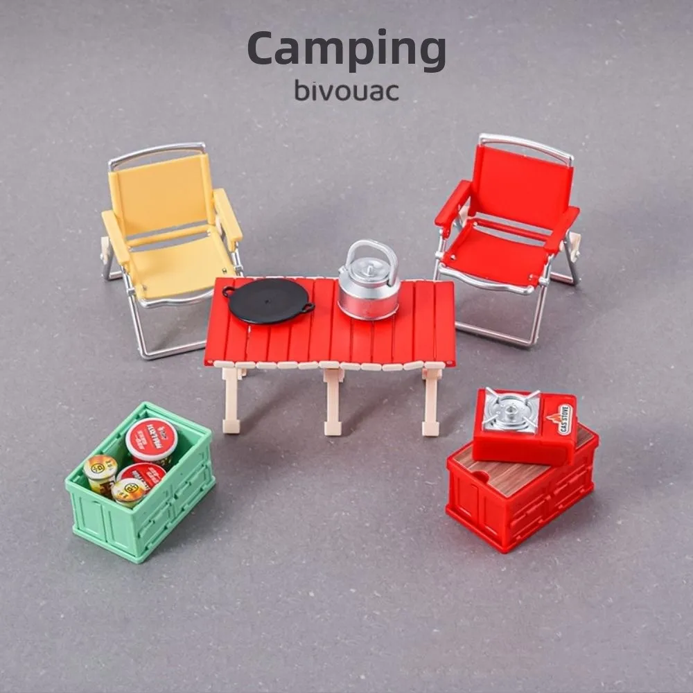 새로운 미니 1:12 인형 집 미니어처 의자 플라스틱 다색 접이식 의자 가스 스토브 모델 장식 장난감 인형 집 액세서리
