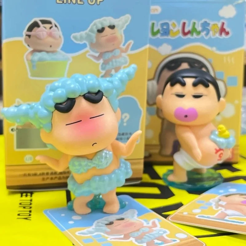 

New Original In-Stock JianDong Creative Crayon Shin-chan Dynamic Brush Series Cute Blind Box Handheld Office Model Toys Gifts