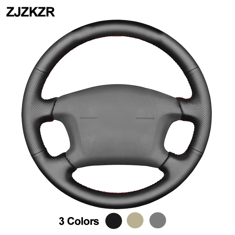 Osłona na kierownicę do samochodu dla Toyota 4Runner Camry Corolla Sienna 1997 - 2003 4 szprychy ciemny szary beżowy czarny Mircrofiber ze skóry