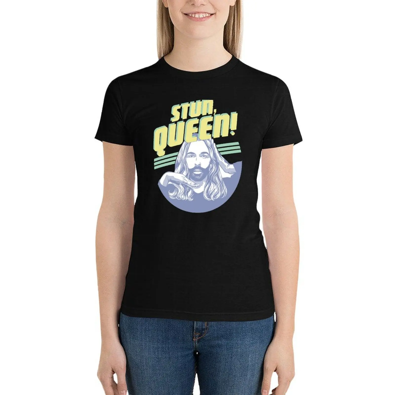 jvn T-Shirt summer tops vintage clothes hippie clothes oversized t shirts for Women image 4