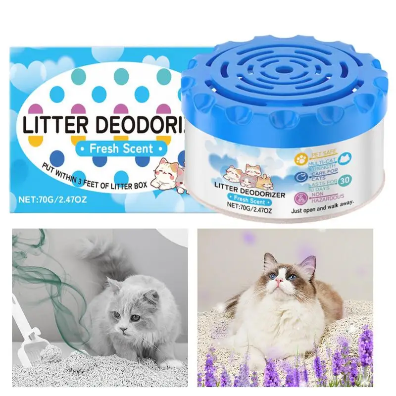 Cat Odor Purifier Cat Litter Box Deodorizer Pet Toilet Air Purifier Cat Litter Deodorant Long-Lasting Litter Box Odor Control