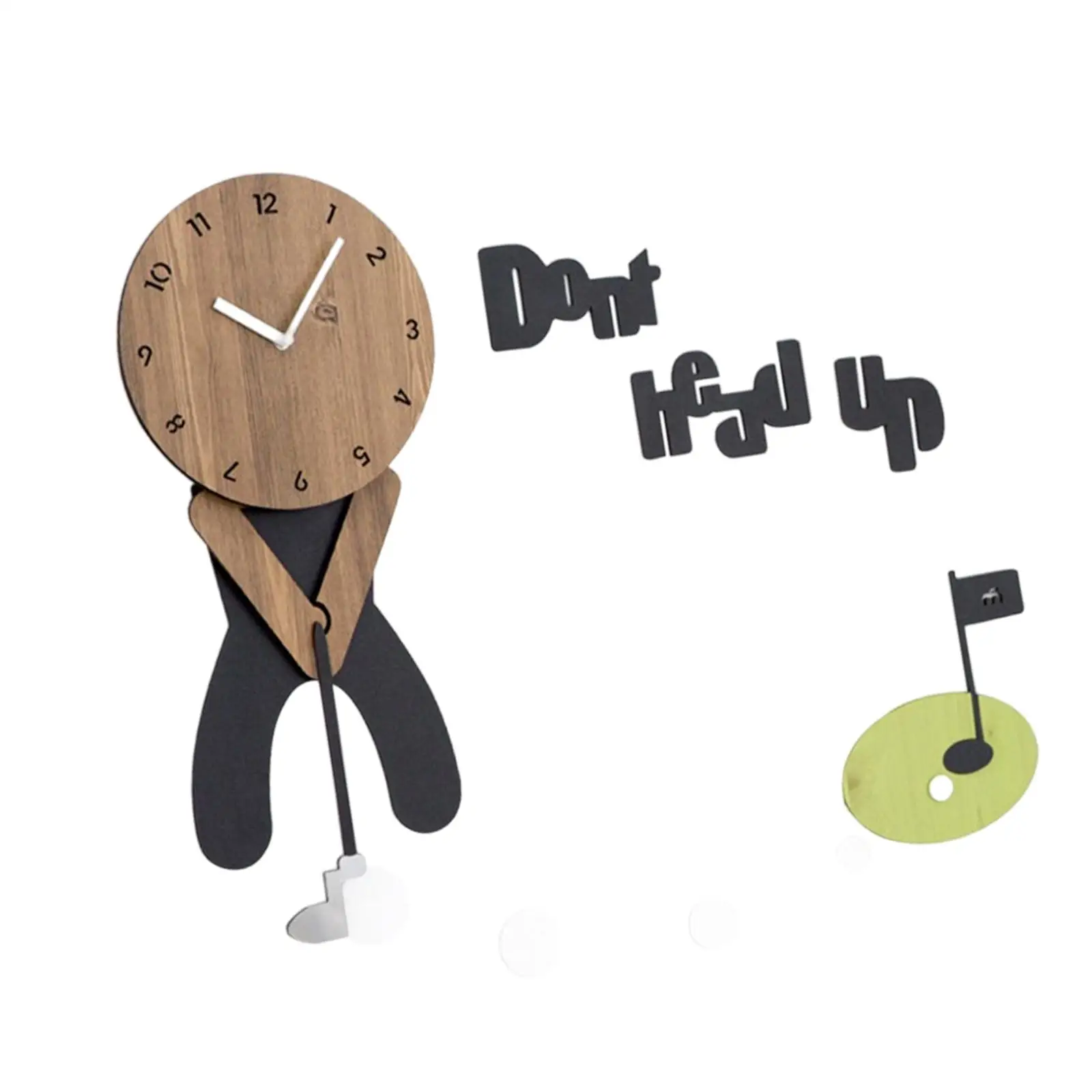 

Wood Wall Clock Gift Display Wall Decoration Clock for Kitchen Office Indoor