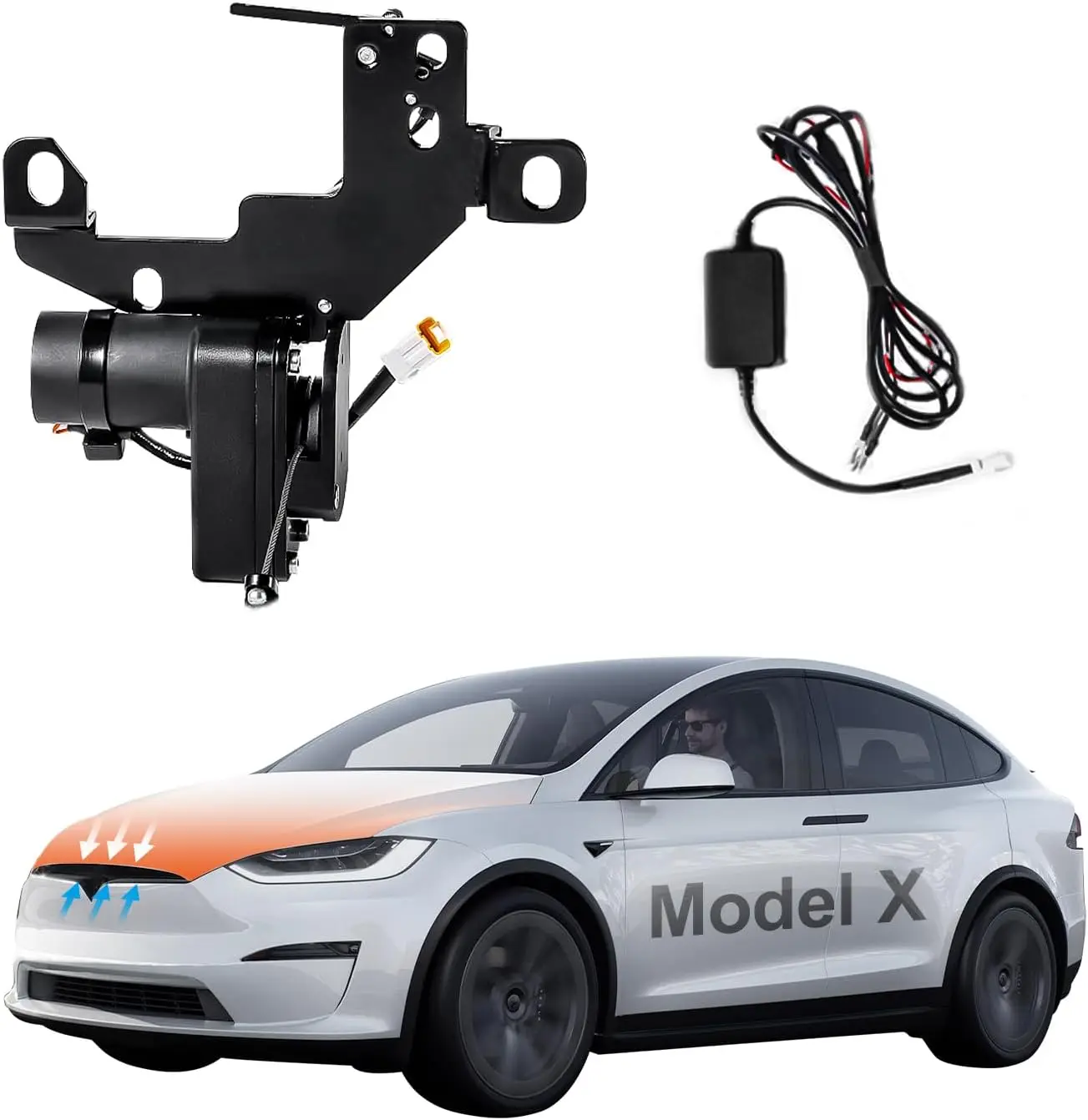 Hands Free Automatic and Button Close Power Frunk for Tesla Model X 2021 2022 2023 2024 2025 Electric Suction Soft Close Lock