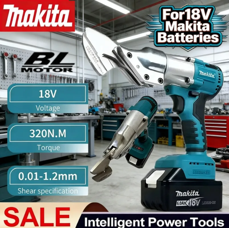 

Makita Electric Iron Scissor 2 Variable Speed Metal Cutting Tools Iron Shear Sheet Shears Carbon Steel Cutter For 18V Battery
