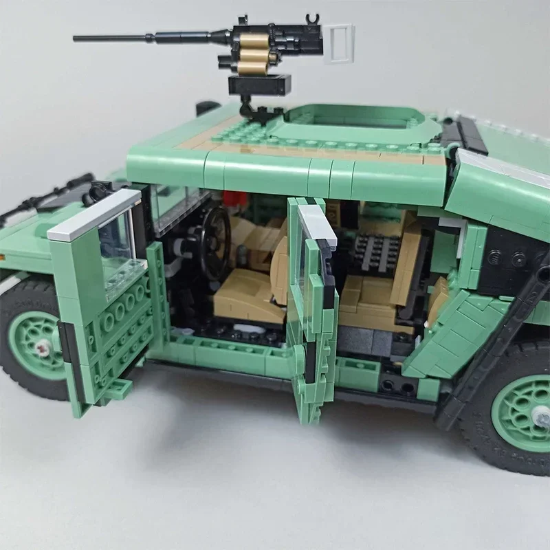 Modelo de coche militar Moc, ladrillos de construcción, tecnología de vehículos de alto rendimiento, bloques modulares, regalos, juguetes de Navidad, conjuntos de bricolaje, montaje