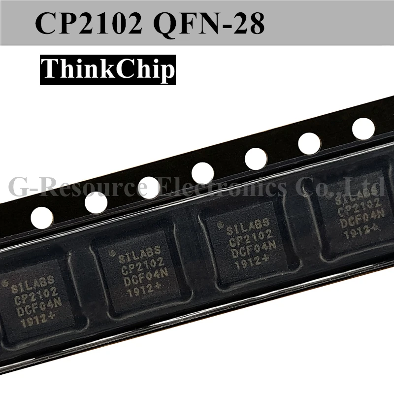 (5pcs) CP2102-GMR QFN-28 SINGLE-CHIP USB TO UART BRIDGE Integrated Circuit