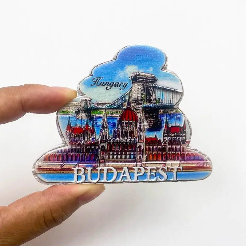 Hungary Capital Budapest Tourist Souvenirs Magnetic Refrigerator Stickers Creative Gifts Crafts Collectibles