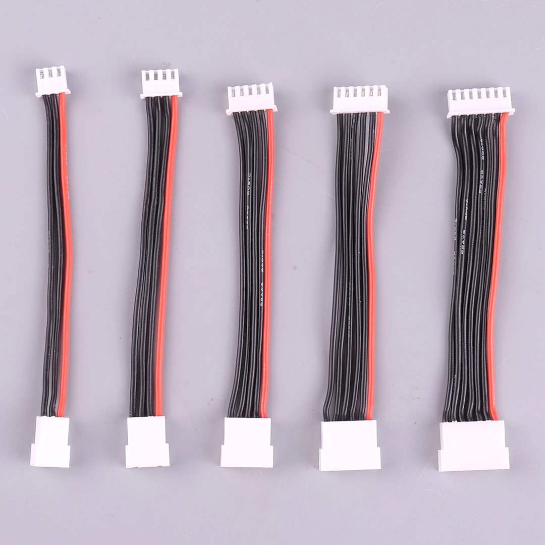 10PCS LiPo Battery Charging Extended Connector 22AWG 220mm JST-XH Balancer Silicone Cable for 2S-6S 220mm
