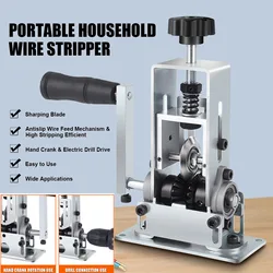 Portable Household Wire Stripper Manual Wire Stripping Tool 1-25mm Cable Electric Peeling Machine with Hand Crank