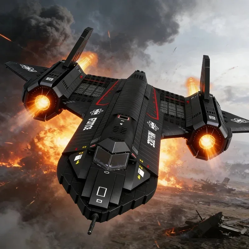 

Конструктор самолета SR-71 Blackbird: Модель военно-воздушного судна, декор для рабочего стола, игрушка для детей, подарок для самостоятельной сборки