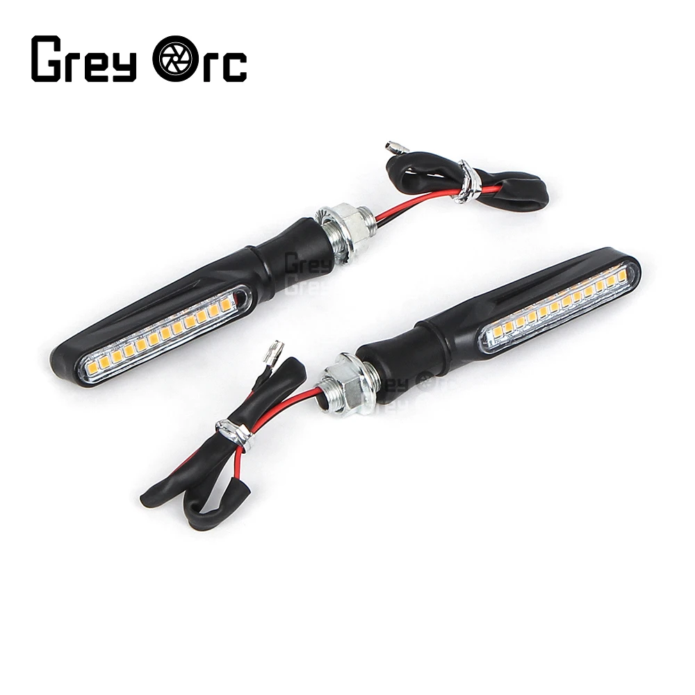 

2PCS Universal LED Motorcycle Turn Signal Light 12v IP68 Waterproof Amber Flasher Indicator Blinker Rear Lights Lamp Accessories
