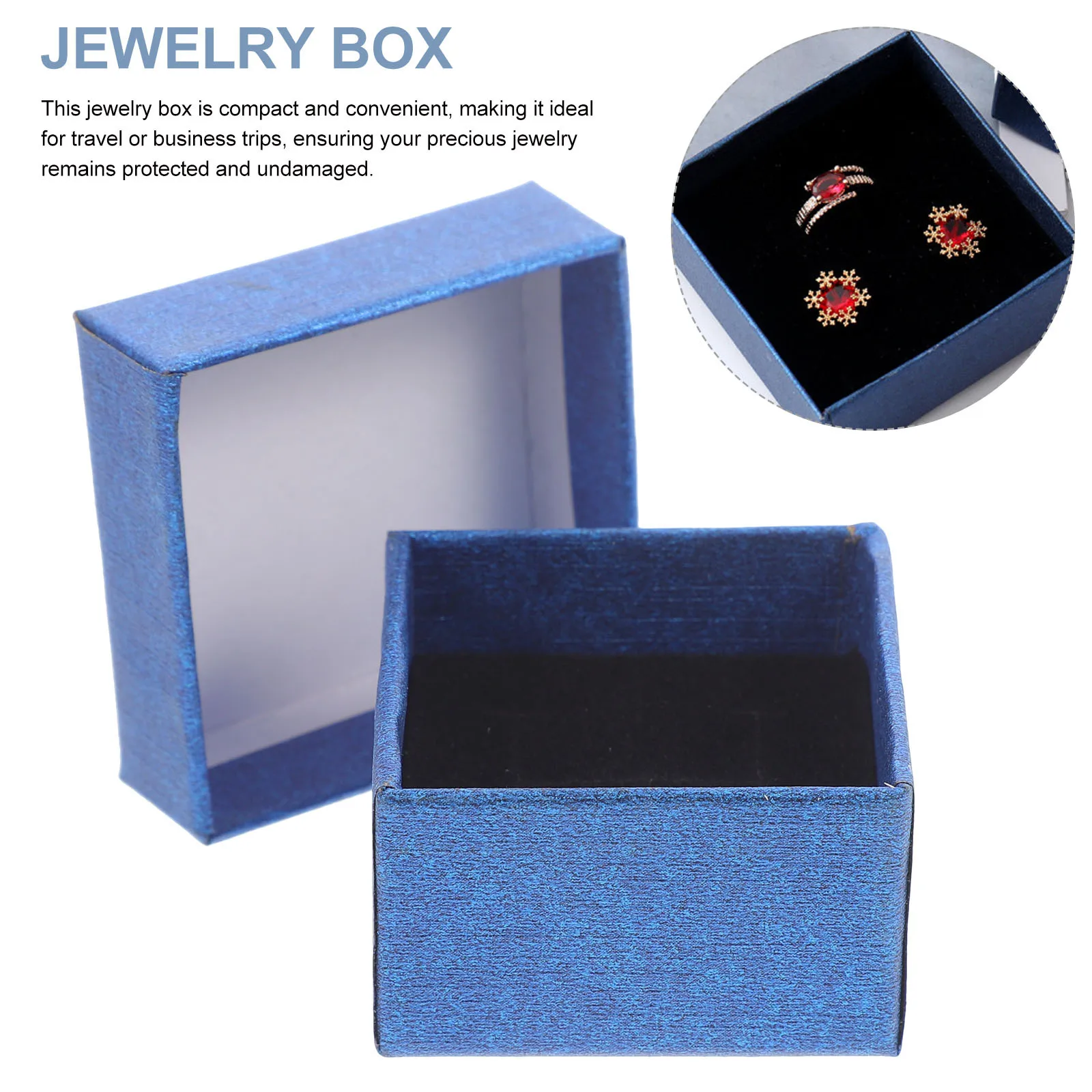 

10 шт., коробка для хранения ювелирных изделий, компактный дорожный футляр для ювелирных изделий с губкой, защитные коробки для аксессуаров, держатель для дисплея