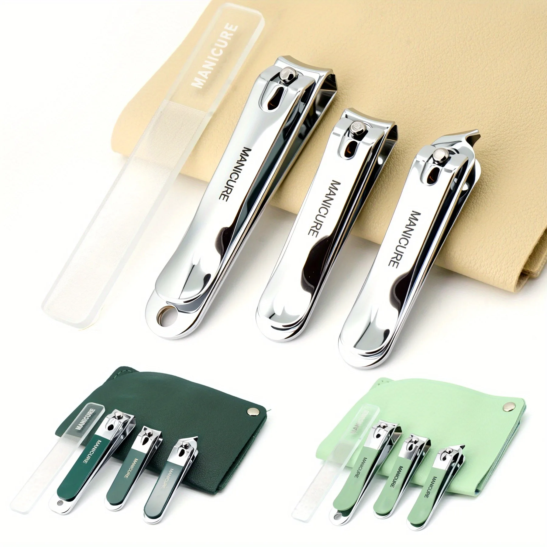 Ensemble de manucure coupe-ongles en acier inoxydable, Kit professionnel de coupe-ongles pour hommes/femmes, Kit de manucure de voyage, coupe-ongles