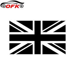 OFK  British Union Jack Flag Vinyl Decoration Car Sticker Decal Black/Silver Fashion Car-styling 16CM*9.5CM